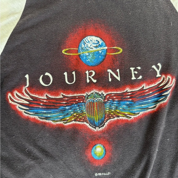 Anvil Black and White Raglan Tee - Picture 2 of 5